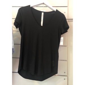 V Neck Tee with Pure Barre Logo